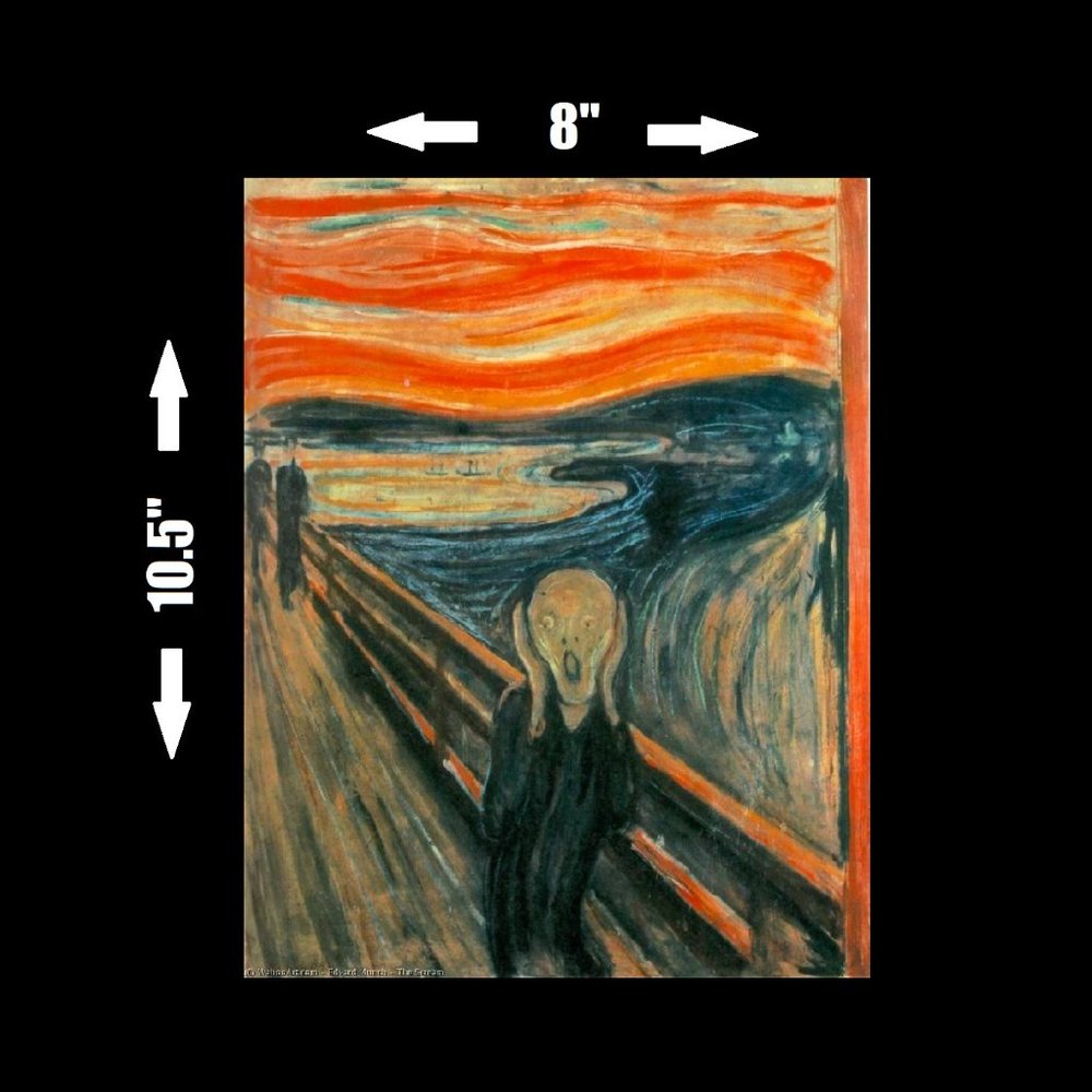 The Scream - Large Vinyl Sticker - Laptop Wall Art Edvard Munch Face Painting